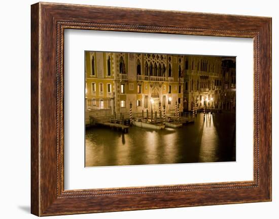 Italy, Venice, Night Canal-John Ford-Framed Photographic Print