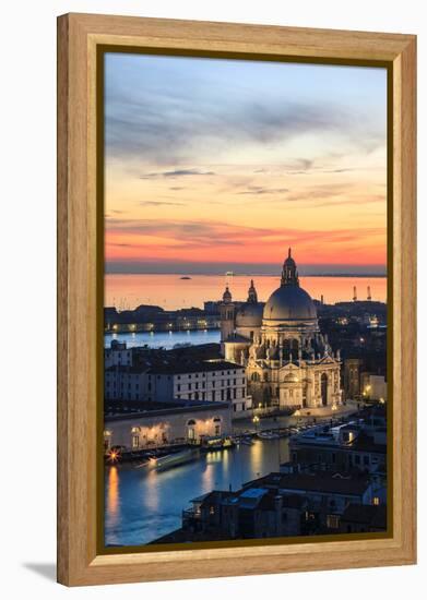 Italy, Venice, Santa Maria Della Salute Church from the Campanile at Sunset-Matteo Colombo-Framed Premier Image Canvas