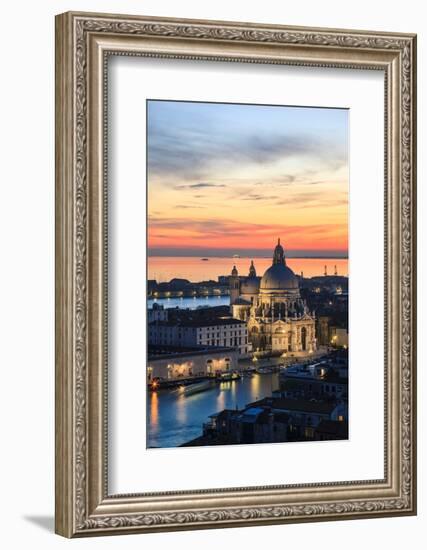 Italy, Venice, Santa Maria Della Salute Church from the Campanile at Sunset-Matteo Colombo-Framed Photographic Print