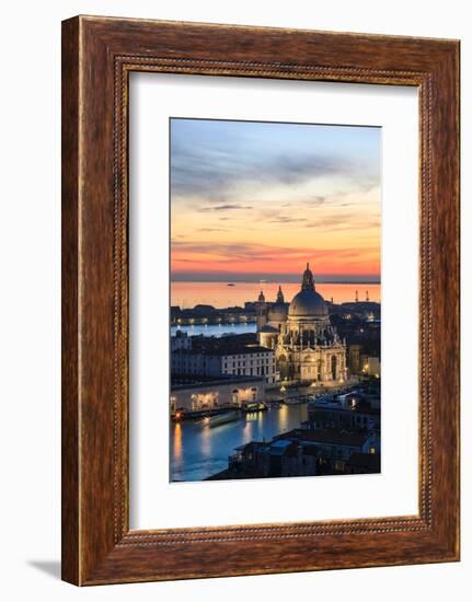 Italy, Venice, Santa Maria Della Salute Church from the Campanile at Sunset-Matteo Colombo-Framed Photographic Print