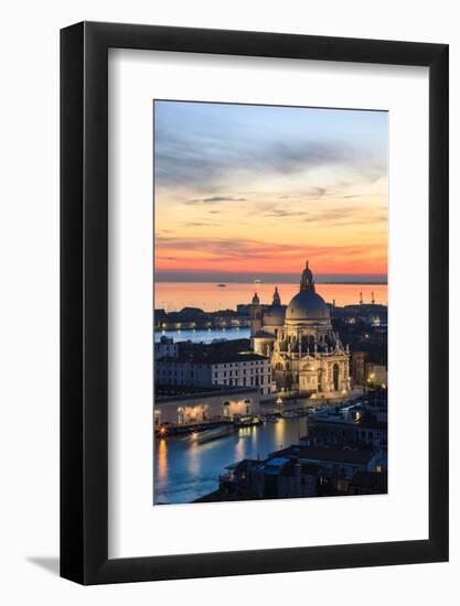 Italy, Venice, Santa Maria Della Salute Church from the Campanile at Sunset-Matteo Colombo-Framed Photographic Print