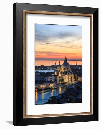 Italy, Venice, Santa Maria Della Salute Church from the Campanile at Sunset-Matteo Colombo-Framed Photographic Print