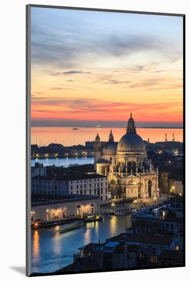 Italy, Venice, Santa Maria Della Salute Church from the Campanile at Sunset-Matteo Colombo-Mounted Photographic Print