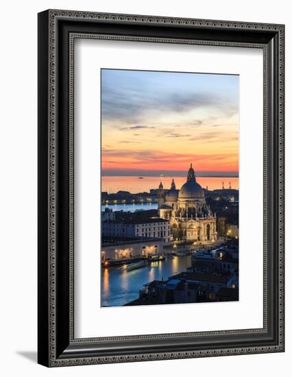 Italy, Venice, Santa Maria Della Salute Church from the Campanile at Sunset-Matteo Colombo-Framed Photographic Print