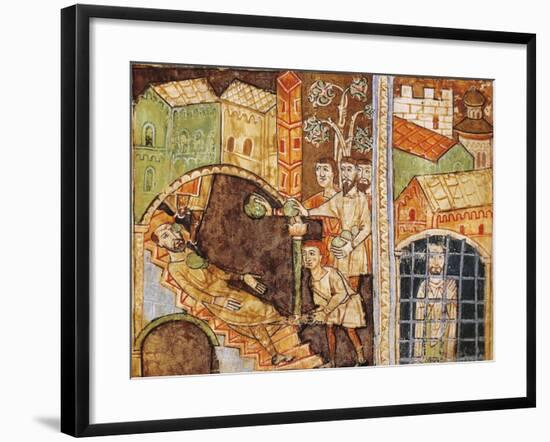 Italy, Vercelli, Stoning and Imprisonment of Saint Stephen, Miniature-null-Framed Giclee Print