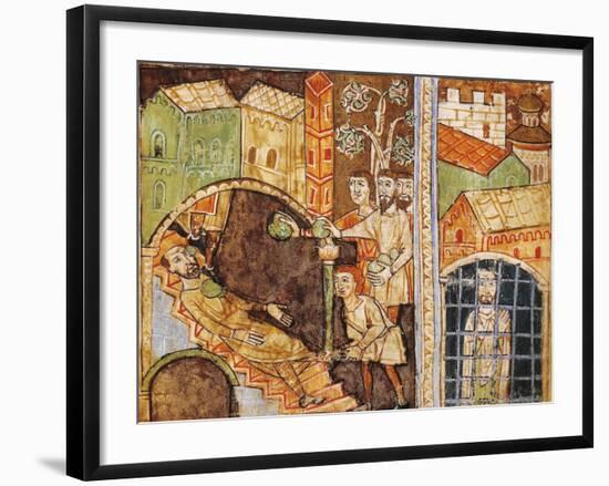 Italy, Vercelli, Stoning and Imprisonment of Saint Stephen, Miniature-null-Framed Giclee Print