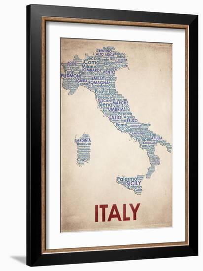 Italy-American Flat-Framed Giclee Print