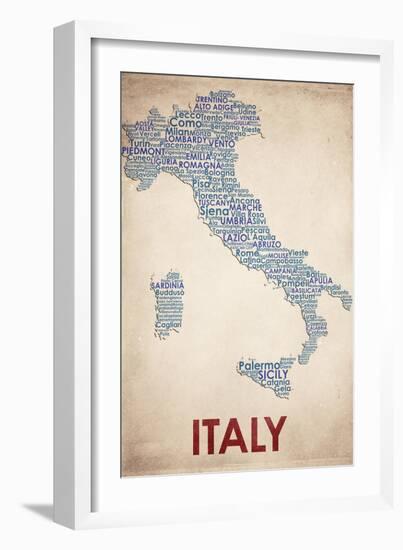 Italy-American Flat-Framed Giclee Print