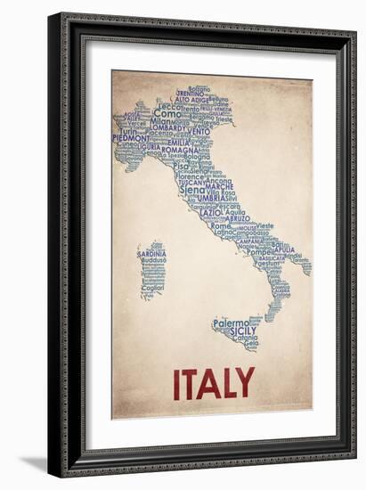 Italy-American Flat-Framed Giclee Print