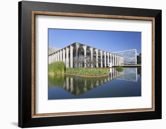 Itamaraty Palace, UNESCO World Heritage Site, Brasilia, Federal District, Brazil, South America-Ian Trower-Framed Photographic Print