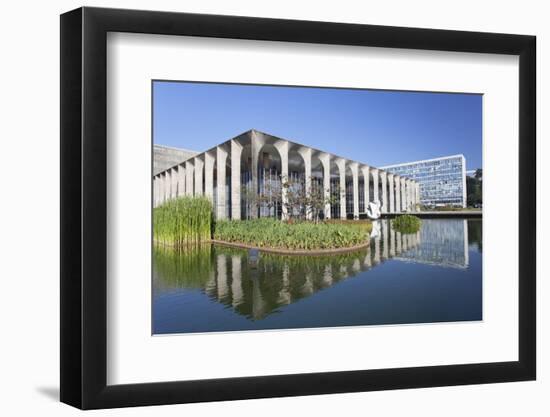 Itamaraty Palace, UNESCO World Heritage Site, Brasilia, Federal District, Brazil, South America-Ian Trower-Framed Photographic Print