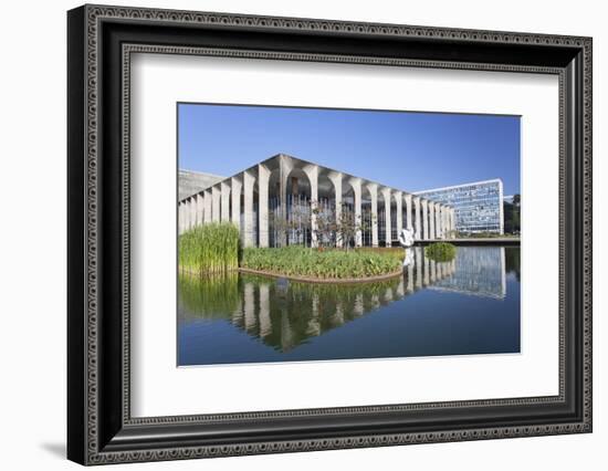 Itamaraty Palace, UNESCO World Heritage Site, Brasilia, Federal District, Brazil, South America-Ian Trower-Framed Photographic Print