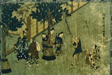 Blind Monks Examining an Elephant-Itcho Hanabusa-Framed Stretched Canvas