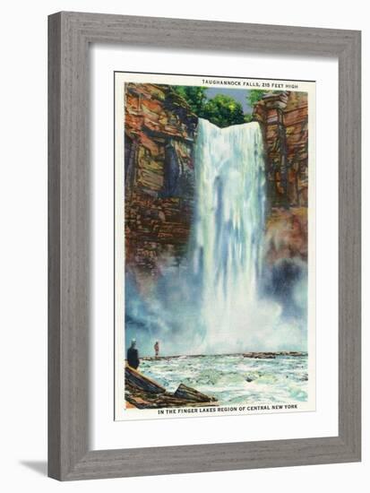 Ithaca, New York - View of Taughannock Falls from the Bottom-Lantern Press-Framed Art Print