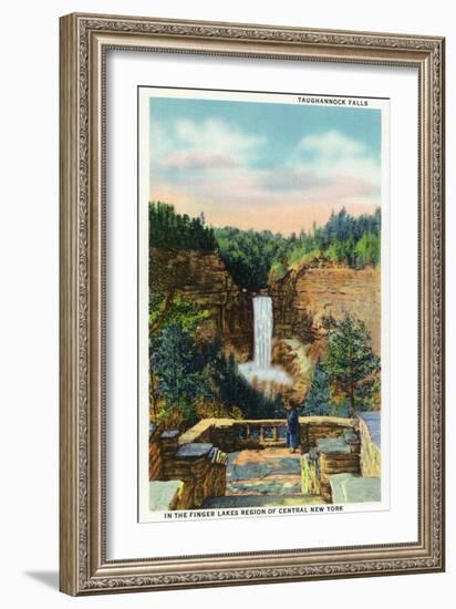 Ithaca, New York - View of Taughannock Falls No. 2-Lantern Press-Framed Art Print