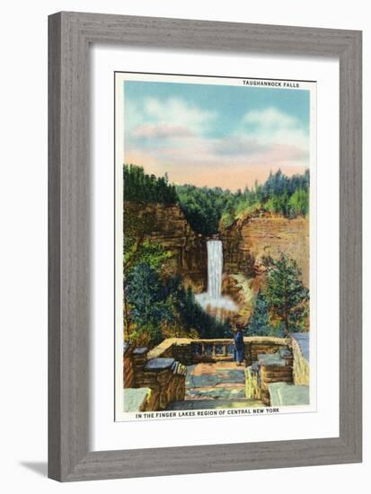 Ithaca, New York - View of Taughannock Falls No. 2-Lantern Press-Framed Art Print