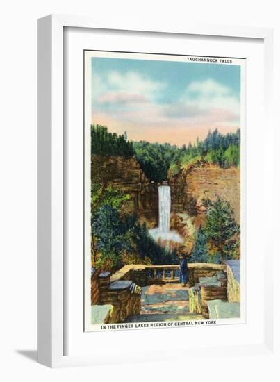 Ithaca, New York - View of Taughannock Falls No. 2-Lantern Press-Framed Art Print