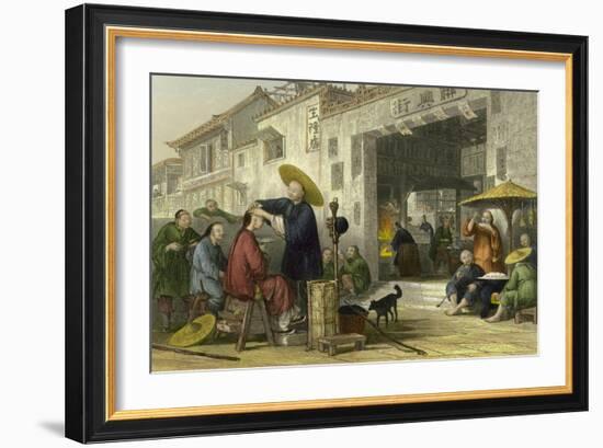 Itinerant Barber-Thomas Allom-Framed Art Print