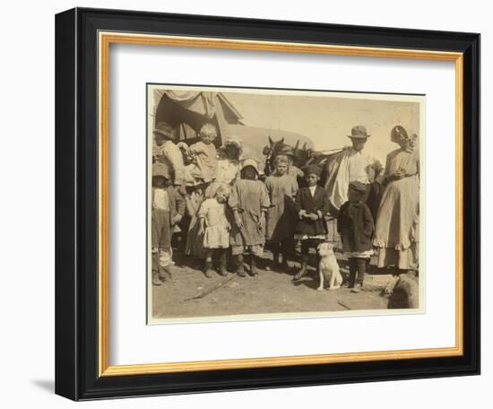 Itinerant Cotton Pickers Leaving a Farm Near Mckinney-Lewis Wickes Hine-Framed Photographic Print