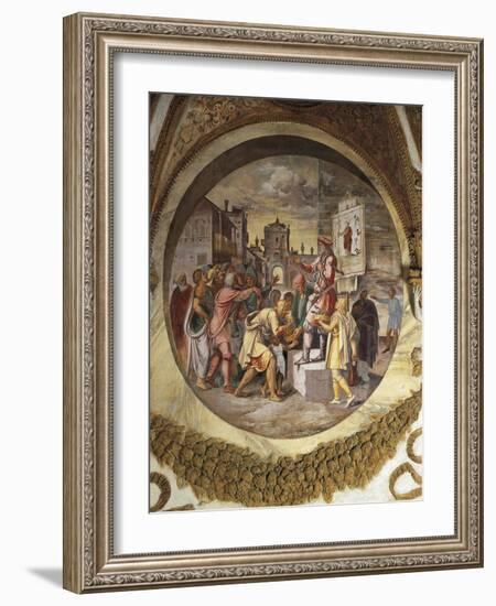 Itinerant Seller of Antidote Against Snake Bites-Giulio Romano-Framed Giclee Print