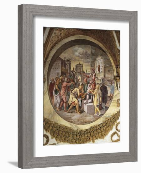 Itinerant Seller of Antidote Against Snake Bites-Giulio Romano-Framed Giclee Print