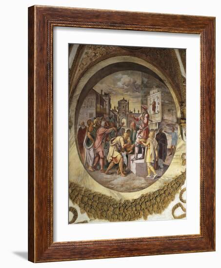 Itinerant Seller of Antidote Against Snake Bites-Giulio Romano-Framed Giclee Print