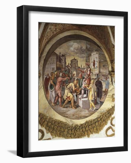 Itinerant Seller of Antidote Against Snake Bites-Giulio Romano-Framed Giclee Print