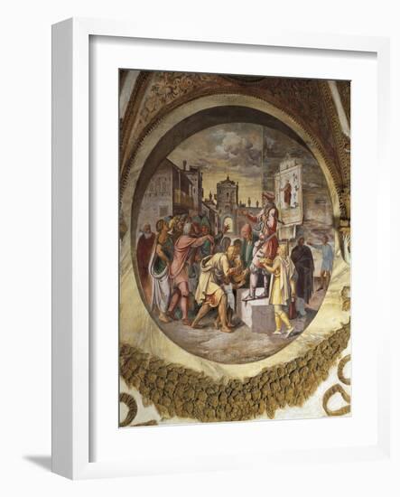 Itinerant Seller of Antidote Against Snake Bites-Giulio Romano-Framed Giclee Print