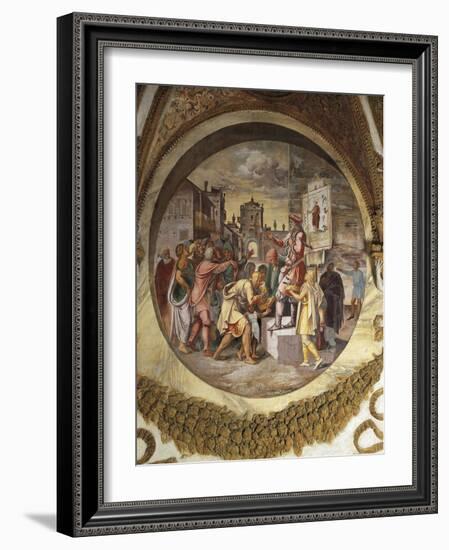 Itinerant Seller of Antidote Against Snake Bites-Giulio Romano-Framed Giclee Print