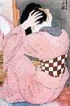 A Girl Dressing Her Hair, Or, Woman with an Undersash, C1921-Ito Shinsui-Mounted Giclee Print