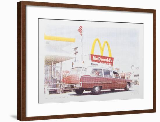 IV - Hearse from One Culture Under God-Larry Stark-Framed Serigraph