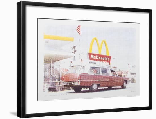 IV - Hearse from One Culture Under God-Larry Stark-Framed Serigraph