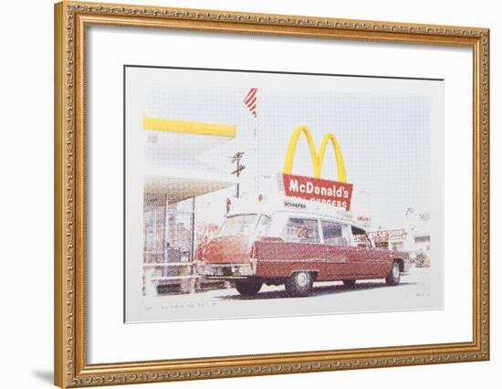 IV - Hearse from One Culture Under God-Larry Stark-Framed Serigraph