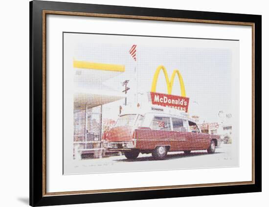 IV - Hearse from One Culture Under God-Larry Stark-Framed Serigraph