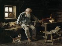 Old Man and his Cat, 1887-Ivan Andreivich Pelevin-Framed Giclee Print