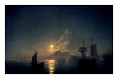 The Bay of Naples by Moonlight, 1842-Ivan Konstantinovich Aivazovsky-Framed Art Print
