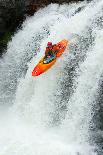 Kayaker Jumping from a Waterfall-Ivan Chudakov-Framed Premier Image Canvas