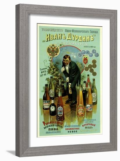 Ivan Durdin Beers, Porters, Bohemian and Bavarian German Beverages-null-Framed Art Print