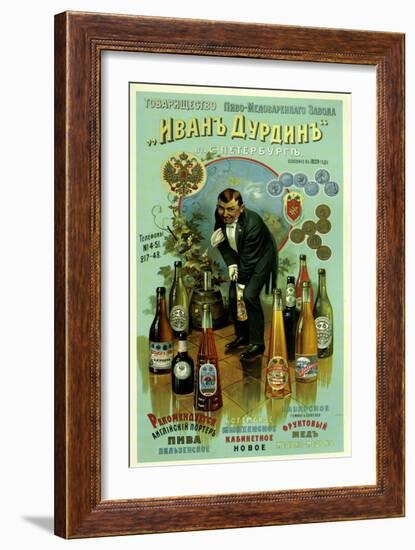 Ivan Durdin Beers, Porters, Bohemian and Bavarian German Beverages-null-Framed Art Print