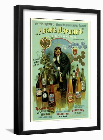 Ivan Durdin Beers, Porters, Bohemian and Bavarian German Beverages-null-Framed Art Print