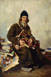 Country Boy Reading a Pamphlet-Ivan Ivanovich Tvorozhnikov-Framed Premier Image Canvas
