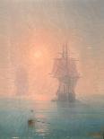 Sailing ship in the moonlight on a calm sea, 1874-Ivan Konstantinovich Aivazovsky-Giclee Print