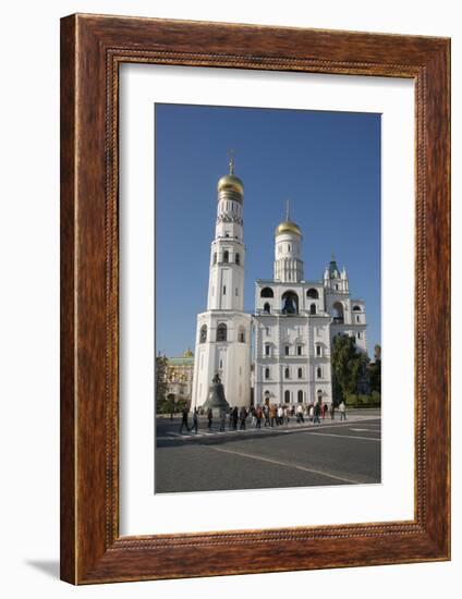 Ivan the Great Bell Tower at the Cathedral Square on the grounds of the Moscow Kremlin-null-Framed Art Print