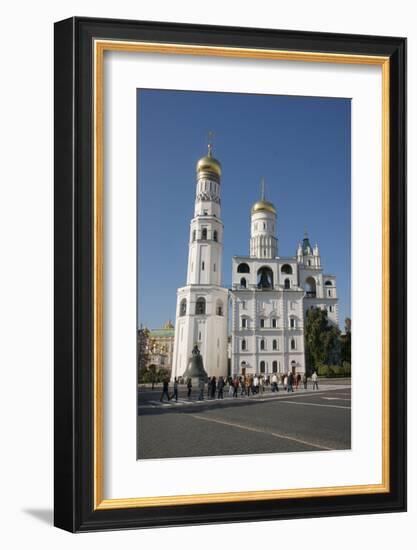 Ivan the Great Bell Tower at the Cathedral Square on the grounds of the Moscow Kremlin-null-Framed Art Print