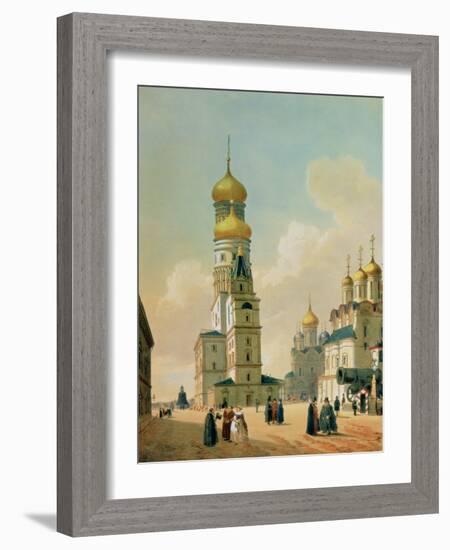 Ivan the Great Bell Tower in the Moscow Kremlin, Printed by Lemercier, Paris, 1840s-Felix Benoist-Framed Giclee Print