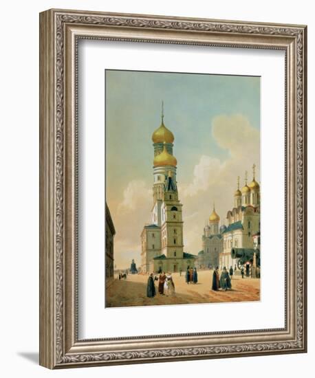 Ivan the Great Bell Tower in the Moscow Kremlin, Printed by Lemercier, Paris, 1840s-Felix Benoist-Framed Giclee Print