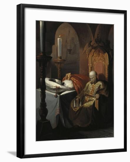 Ivan the Terrible and His Son Ivan on Friday, November 16Th, 1581, (1860)-Nikolai Semyonovich Shustov-Framed Giclee Print