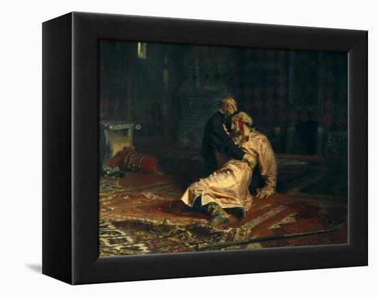 Ivan the Terrible and His Son Ivan on Nov-Ilya Yefimovich Repin-Framed Stretched Canvas