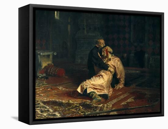 Ivan the Terrible and His Son Ivan on Nov-Ilya Yefimovich Repin-Framed Stretched Canvas