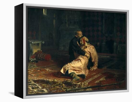 Ivan the Terrible and His Son Ivan on Nov-Ilya Yefimovich Repin-Framed Stretched Canvas